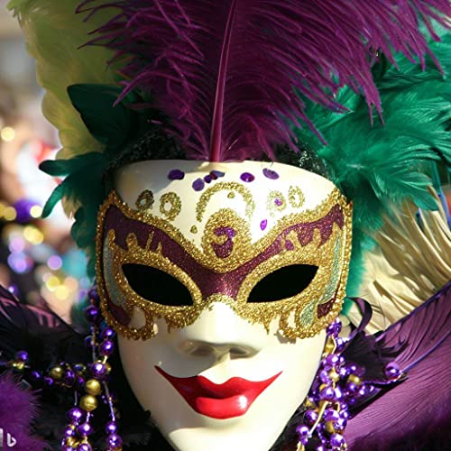 1/4 Sheet Mardi Gras Mask edible cake topper