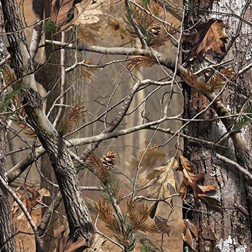 Real Camo Woodland Trees Edible Icing image Cake Topper