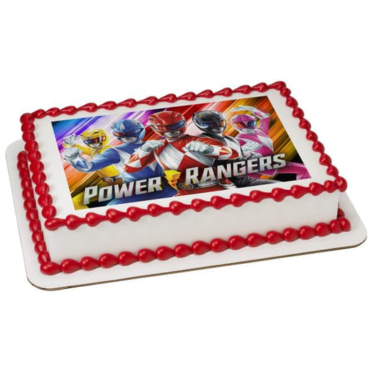 Power Ranger Morphin Time PhotoCake® Edible Cake Topper Icing Image for 1/4 Sheet cake or larger