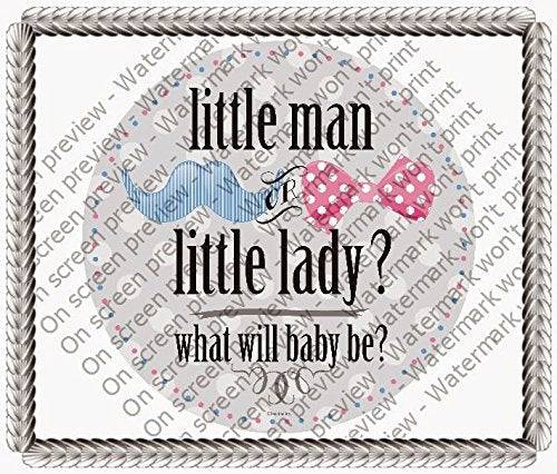 1/4 Sheet Cake - Boy or Girl Baby Shower - Edible Cake or Cupcake Topper - D653