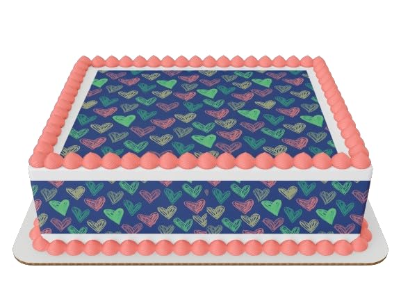 Crafty Hearts Edible Icing Sheets- Assorted Image Cake Toppers-Frosting Sheets- Cookies- Cupcake Toppers