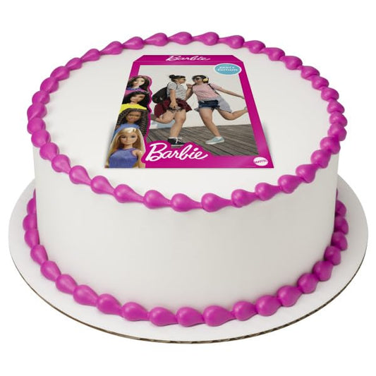 Be you Barbie PhotoCake® Edible Image® Frame 8 Round Cake or Larger