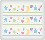 Moon, Stars, Hearts Edible Icing Image Cake Border Strips