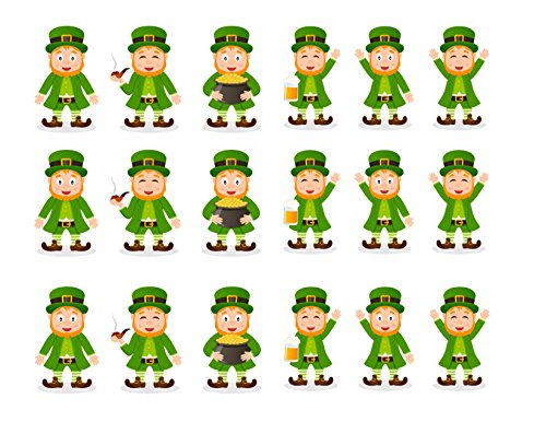 Irish St. Patricks Day Leprechauns Cake Side Designer Strip - Edible Cake/Cupcake Party Topper!!!