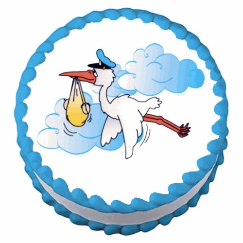 New Baby Stork ~ Edible Cake / Cupcake Topper