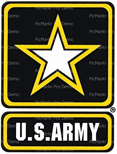 1/4 Sheet Cake - US Army Logo Birthday - Edible Cake or Cupcake Topper - D20041