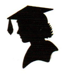 Graduation Silhouette Edible Cake Topper