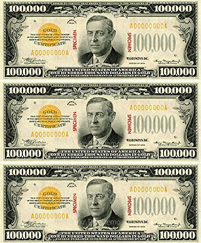 1/4 Sheet Cake - 100,000 Dollar Bills Birthday - Edible Cake or Cupcake Topper - D20382