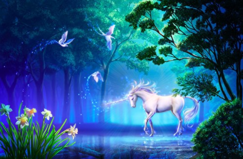 1/4 Sheet ~ Unicorn Colorful Background Edible Icing Image Cake Topper