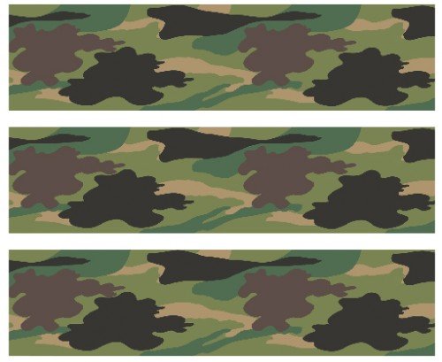 Army Green Camouflage Edible Cake Side Border