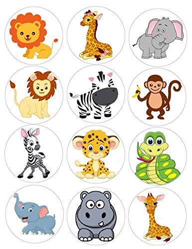 Jungle Animals Edible Cake Topper