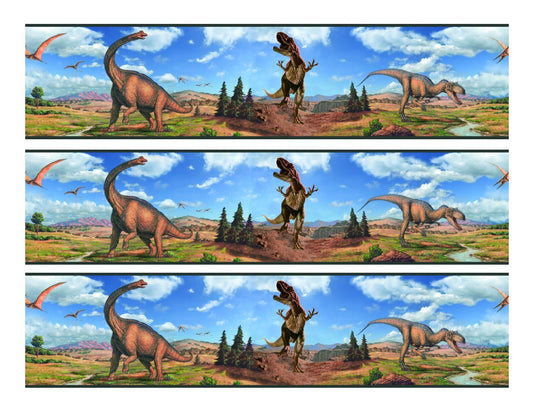 Prehistoric Dinosaurs Edible Cake Border