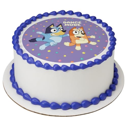 Bluey Dance Mode Edible Cake Topper Icing Image for 6 Inch Round Cake or Larger