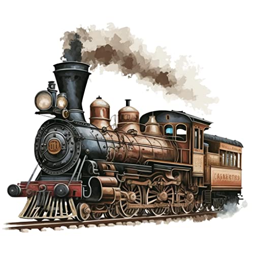 Steam Train #9 Edible Cake Topper Image Decoration Frosting sheet (8 Inch Round)