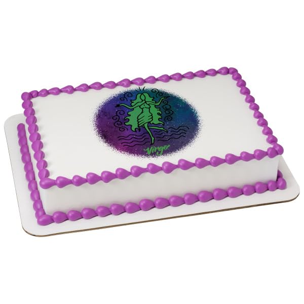 Virgo Zodiac Sign PhotoCake® Edible Cake Topper Icing Image for 1/4 Sheet cake or larger