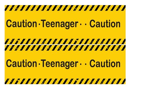 Caution Teenage Caution Tape Edible Cake Topper Icing Image Border Strips