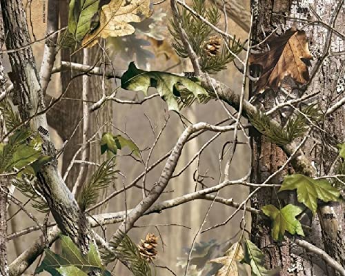 1/4 Sheet ~ Real Camo Woodland Trees Birthdays ~ Edible Cake/Cupcake Topper - D3929