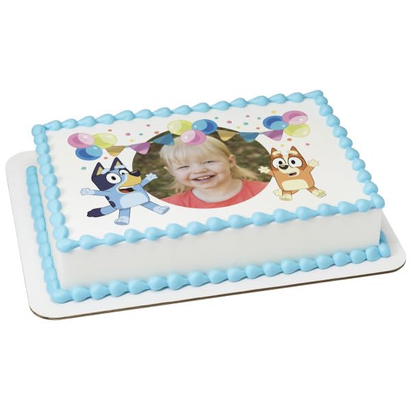 Bluey Party Fun PhotoCake® Edible Image® Frame 1/4 Sheet or Larger