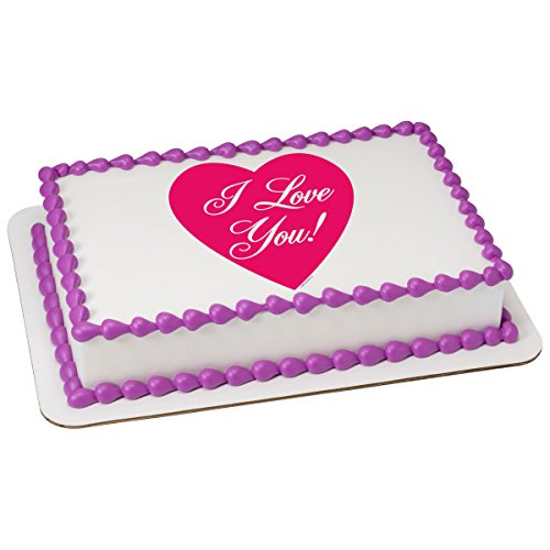 I Love You Valentine Valentines PhotoCake® Edible Cake Topper Icing Image for 1/4 Sheet cake or larger