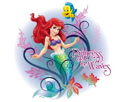 Ariel Little Mermaid Princess of the Waves Edible Cake Image Topper