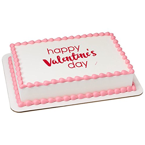 Valentine's Day Script PhotoCake® Edible Cake Topper Icing Image for 1/4 Sheet cake or larger