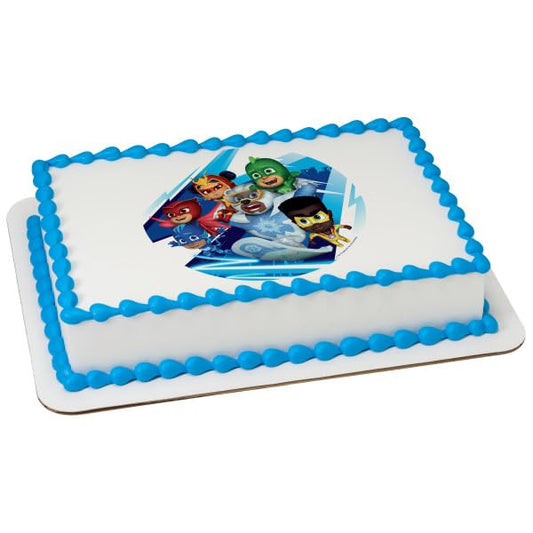 PJ Masks Heroes Rule PhotoCake® Edible Cake Topper Icing Image for 1/4 Sheet cake or larger