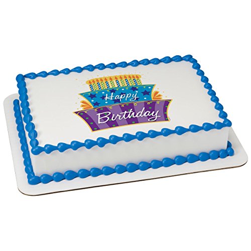 Happy Birthday PhotoCake® Edible Cake Topper Icing Image for 1/4 Sheet cake or larger