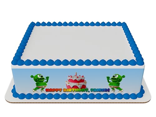 Gummibär Gummy Bear Cake Edible Cake Topper (2.5x10 inch Strips 3 per sheet)