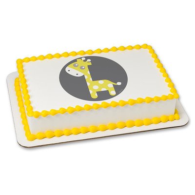 1/4 Sheet - Baby Giraffe Baby Shower - Edible Cake/Cupcake Party Topper!!!