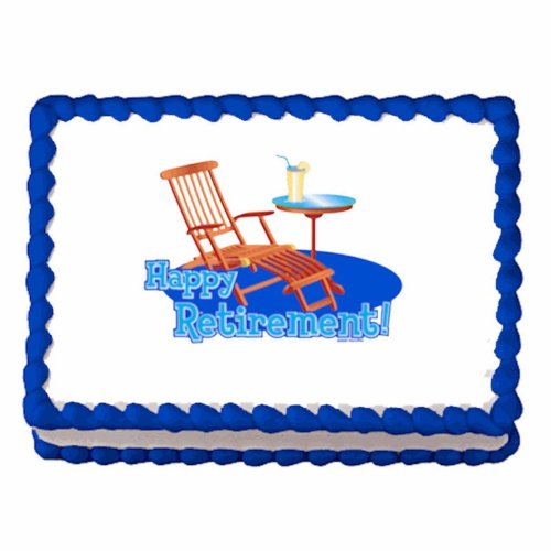 Happy Retirement Chair ~ Edible Cake/Cupcake Topper - D988