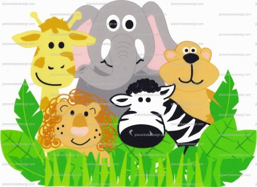 1/4 ~ Zoo Animals Cartoon Birthday ~ Edible Cake/Cupcake Topper!!!