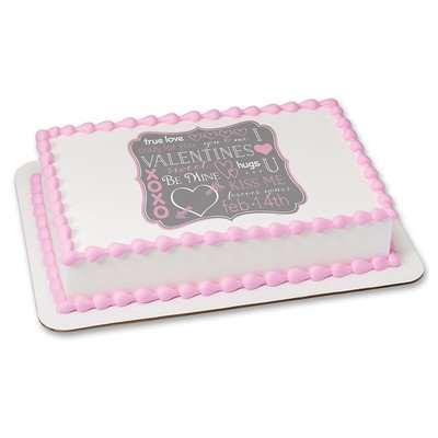 Valentines Edible Icing Image for 1/4 sheet cake