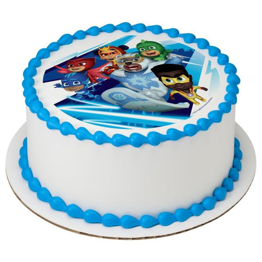 PJ Masks Heroes Rule PhotoCake® Edible Cake Topper Icing Image for 6 inch Round cake or larger