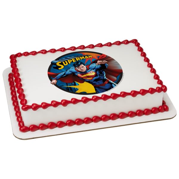 Superman Up, Up and Away PhotoCake® Edible Cake Topper Icing Image for 1/4 Sheet cake or larger