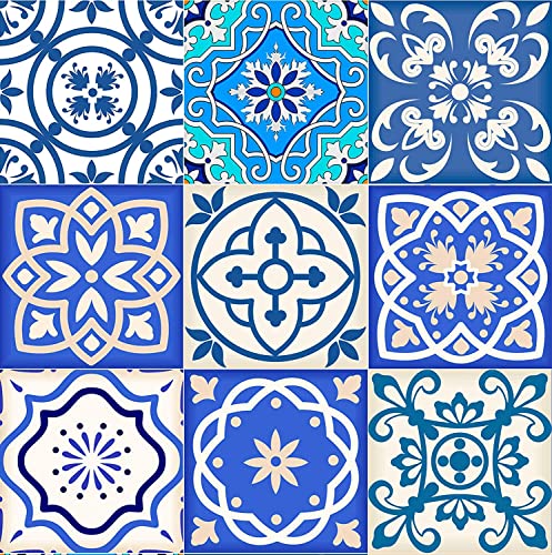 Italian Retro Tiles in blue Wedding Favors Tile Edible Cake topper