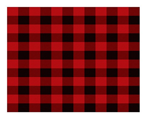 Red & Black Buffalo Plaid Edible Cake Topper-1/4 Sheet