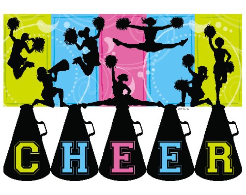 Cheerleading Edible Cupcake Toppers Decoration