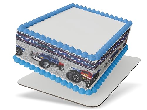 Trucks cake border 3 Strips 2.5x10.5 inchs in size