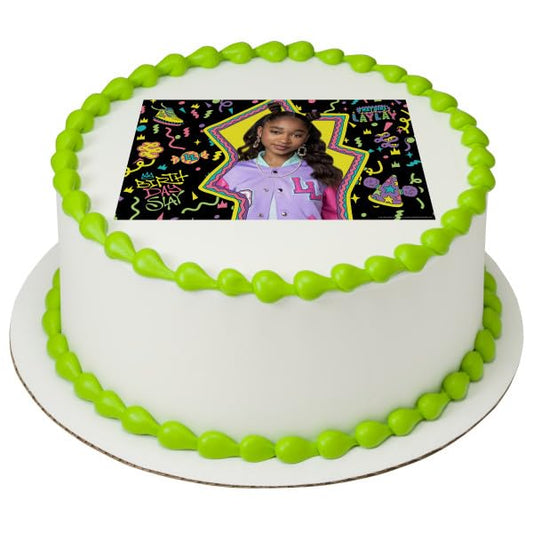 That Girl Lay Lay Partay The Lay Lay Way PhotoCake® Edible Cake Topper Icing Image for 8 inch round cake or larger