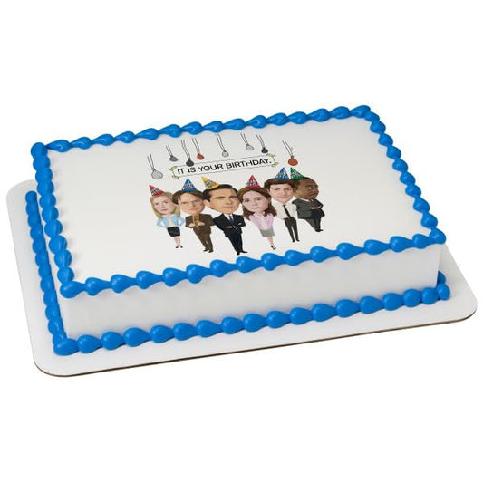 The Office It Is Your Birthday PhotoCake® Edible Cake Topper Icing Image for 1/4 Sheet cake or larger