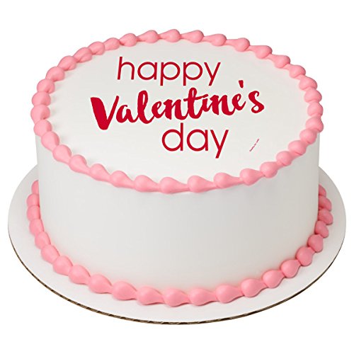 Valentine's Day Script PhotoCake® Edible Cake Topper Icing Image for 8 inch round cake or larger