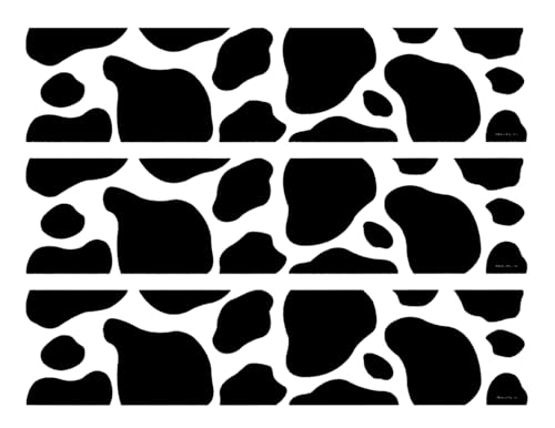 Traditional Black & White Cow Pattern Edible Cake Border Strips-3-2.5"x10" Strips Included