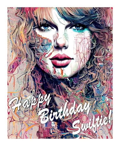 Swiftie "Happy Birthday Swiftie" Edible Cake Topper- 1/4 Sheet