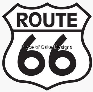 1/4 Sheet ~ Classic Route 66 Sign ~ Edible Cake/Cupcake Topper!!!