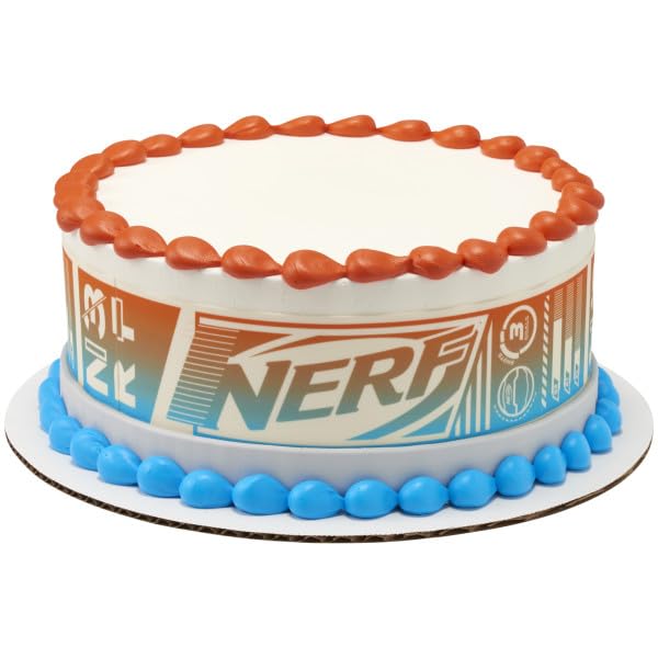 Nerf Shots and Goals PhotoCake® Edible Cake Border Strips Icing Image,