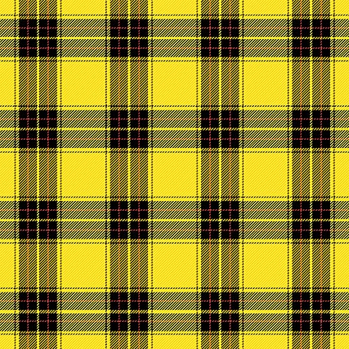 Yellow and Black Plaid Pattern Edible Cake Topper