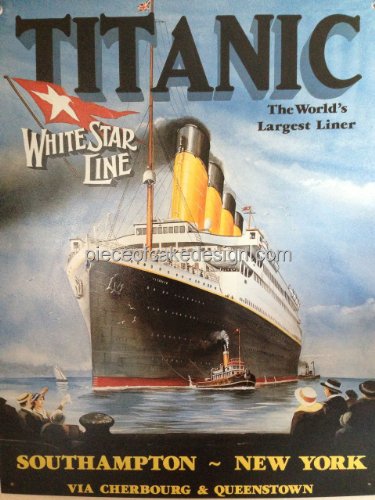 6" Round ~ Titanic World's Largest Liner Birthday ~ Edible Cake/Cupcake Topper!!!