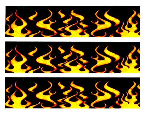 Fire and Flames Edible Cake Border Decoration Strips 3 Pk