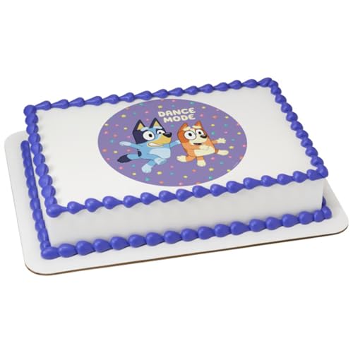 Bluey Dance Mode Edible Cake Topper Icing Image for 1/4 Sheet Cake or Larger