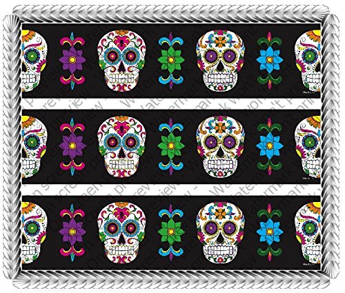 Dia De Los Muertos Day of the Dead Halloween 2 Celebration Birthday Cake Borders Designer Prints Edible Cake Decoration